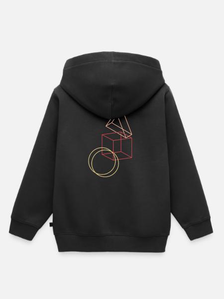 Geometrische Formen - Kinder Premium Organic Hoodie - Schwarz