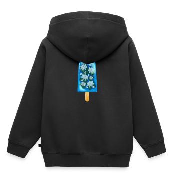 Délicieuse glace au jasmin - Sweat Premium à capuche enfant bio - noir - Dos - AI Model Kid Male (0cm)