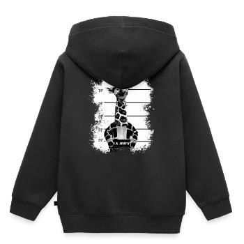 girafe - Sweat Premium à capuche enfant bio - noir - Dos - AI Model Kid Male (0cm)