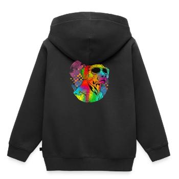 Rhodesian Ridgeback - Kinder Premium Organic Hoodie - Schwarz - Hinten - AI Model Kid Male (0cm)