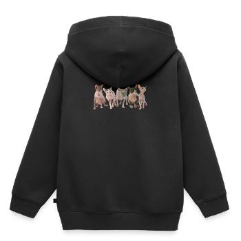 Sphinx Chats - Sweat Premium à capuche enfant bio - noir - Dos - AI Model Kid Male (0cm)