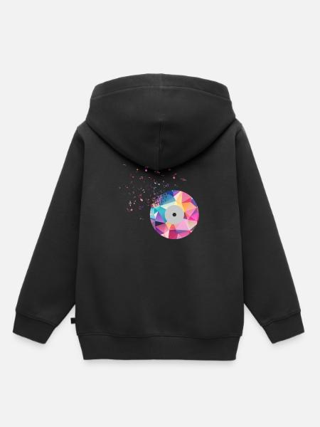 Musik CD Musiknote - Kinder Premium Organic Hoodie - Schwarz