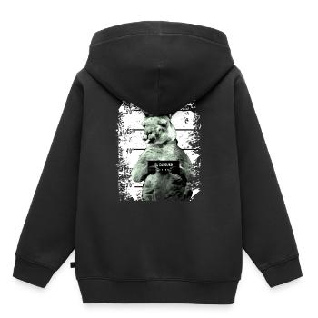 Gefängnis Känguru Beuteltier lustig - Kinder Premium Organic Hoodie - Schwarz - Hinten - AI Model Kid Male (0cm)