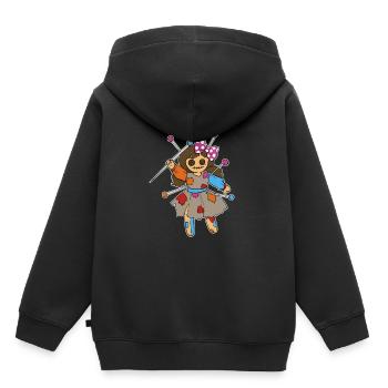 Voodoo Doll Dolly Invoque Spell Curse - Sweat Premium à capuche enfant bio - noir - Dos - AI Model Kid Male (0cm)