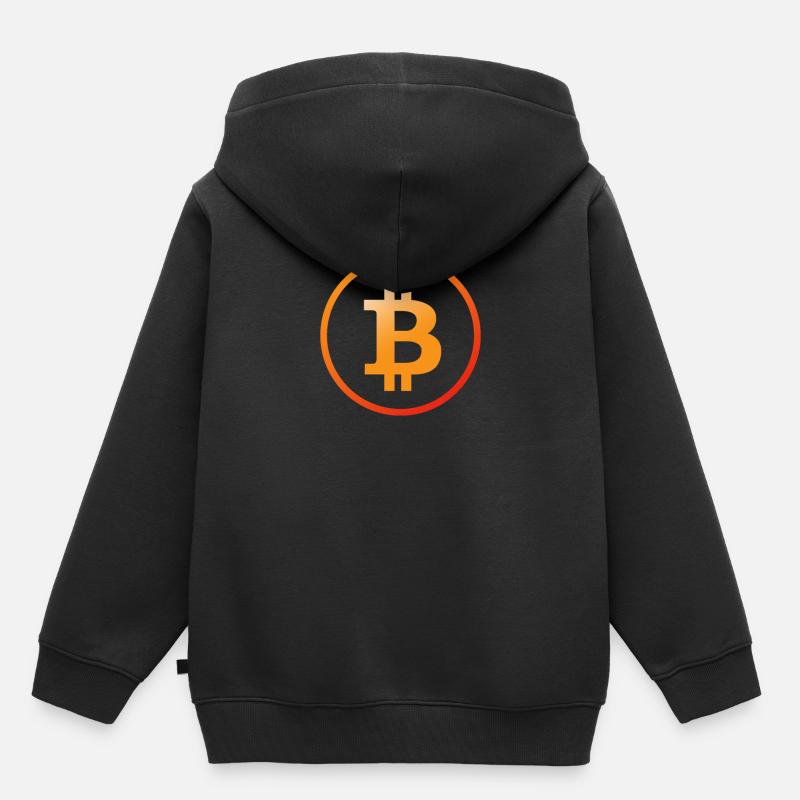 Bitcoin - Sweat Premium à capuche enfant bio - noir