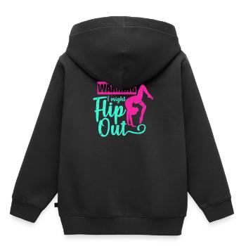 Gymnastics Gymnast Gymnastics Floor Gymnastics Gift - Kids Premium Organic Hoodie - black - Back - AI Model Kid Male (0cm)