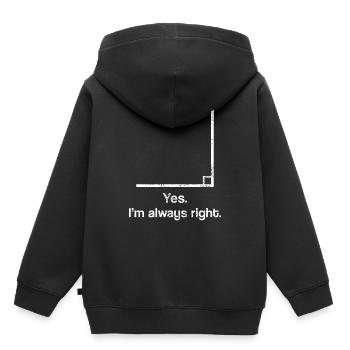 Cours de mathématiques avancé - Sweat Premium à capuche enfant bio - noir - Dos - AI Model Kid Male (0cm)