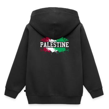 Palestine - Sweat Premium à capuche enfant bio - noir - Dos - AI Model Kid Male (0cm)