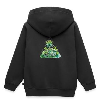 Visitez la nature - Sweat Premium à capuche enfant bio - noir - Dos - AI Model Kid Male (0cm)
