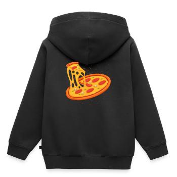 Pizza - Kids Premium Organic Hoodie - black - Back - AI Model Kid Male (0cm)