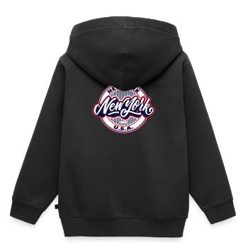 New York City New York - Kids Premium Organic Hoodie - black - Back - AI Model Kid Male (0cm)