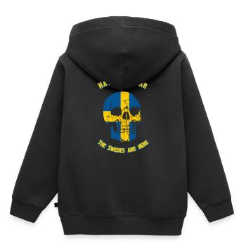 Crâne de Suède - Sweat Premium à capuche enfant bio - noir - Dos - AI Model Kid Male (0cm)