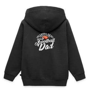 American Football - Kinder Premium Organic Hoodie - Schwarz - Hinten - AI Model Kid Male (0cm)