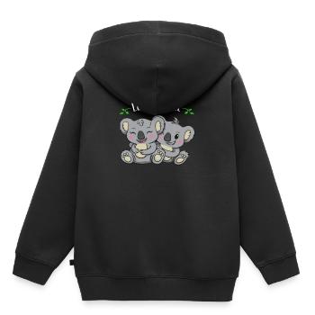 Koala Koalabär Kuschel Geschenk - Kinder Premium Organic Hoodie - Schwarz - Hinten - AI Model Kid Male (0cm)
