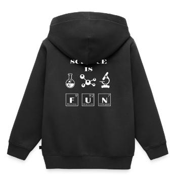 Science is Fun - Kids Premium Organic Hoodie - black - Back - AI Model Kid Male (0cm)