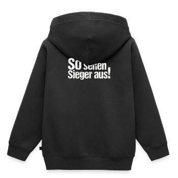 So sehen sieger aus - Kinder Premium Organic Hoodie - Schwarz - Hinten - AI Model Kid Male (0cm)
