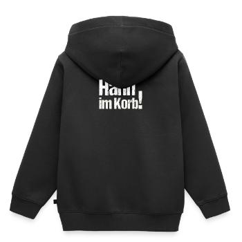 Hahn im korb - Kinder Premium Organic Hoodie - Schwarz - Hinten - AI Model Kid Male (0cm)