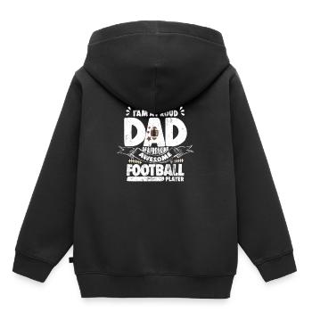 American Football - Kinder Premium Organic Hoodie - Schwarz - Hinten - AI Model Kid Male (0cm)