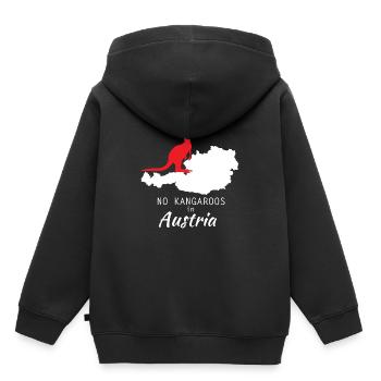 Autriche - Sweat Premium à capuche enfant bio - noir - Dos - AI Model Kid Male (0cm)