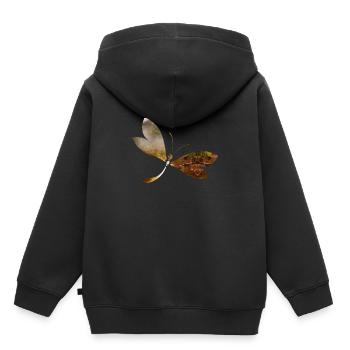 Libelle - Kinder Premium Organic Hoodie - Schwarz - Hinten - AI Model Kid Male (0cm)