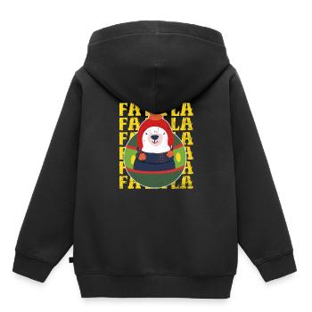 Weihnachten Bär Tier - Kinder Premium Organic Hoodie - Schwarz - Hinten - AI Model Kid Male (0cm)