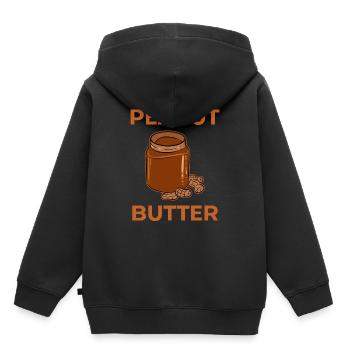 Peanut Butter - Kinder Premium Organic Hoodie - Schwarz - Hinten - AI Model Kid Male (0cm)