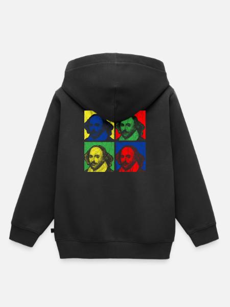 POP ART SHAKESPEARE - Kinder Premium Organic Hoodie - Schwarz