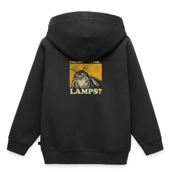 Papillon papillon lampe lampe papillon - Sweat Premium à capuche enfant bio - noir - Dos - AI Model Kid Male (0cm)