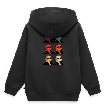 Johann Sebastian Bach - Kinder Premium Organic Hoodie - Schwarz - Hinten - AI Model Kid Male (0cm)