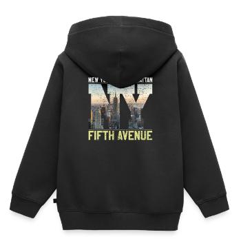 NEW YORK Big Apple City - Kids Premium Organic Hoodie - black - Back - AI Model Kid Male (0cm)