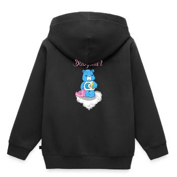Babysitter Baby Sitter Baerchen Muede Sohn Tochter - Kinder Premium Organic Hoodie - Schwarz - Hinten - AI Model Kid Male (0cm)