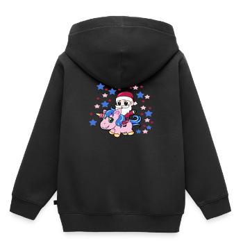 Santa Claus Unicorn Babysitter Babysitting - Kids Premium Organic Hoodie - black - Back - AI Model Kid Male (0cm)