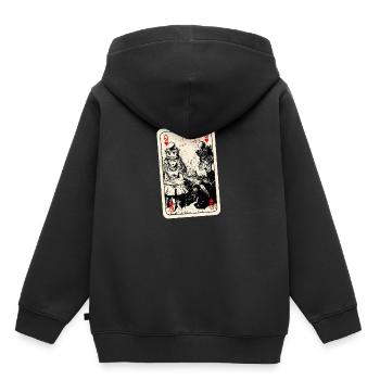 Königin der Herzen - Alice im Wunderland - durch den Spiegel - Kinder Premium Organic Hoodie - Schwarz - Hinten - AI Model Kid Male (0cm)