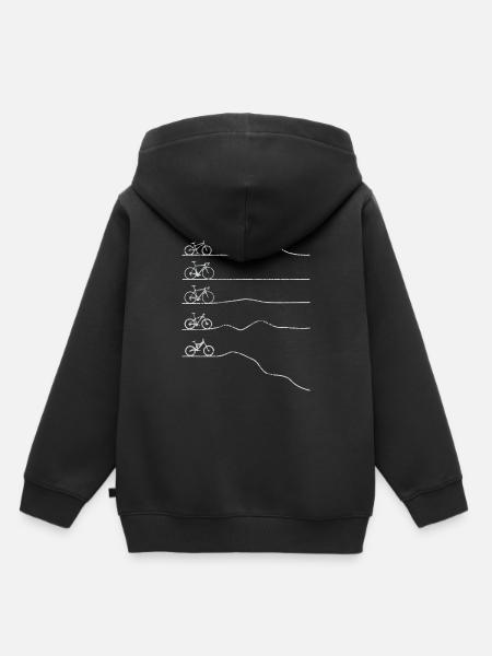 Biker - Kinder Premium Organic Hoodie - Schwarz