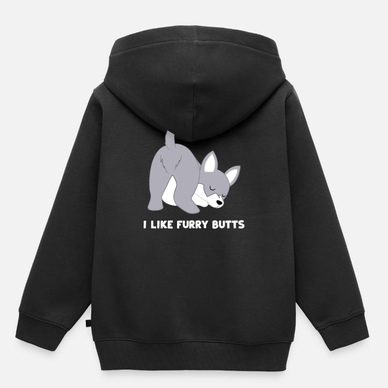 Husky - Drôle - Husky - Husky Sibérien - Sweat Premium à capuche enfant bio - noir