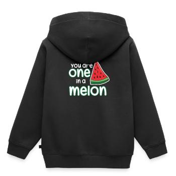 melons - Sweat Premium à capuche enfant bio - noir - Dos - AI Model Kid Male (0cm)