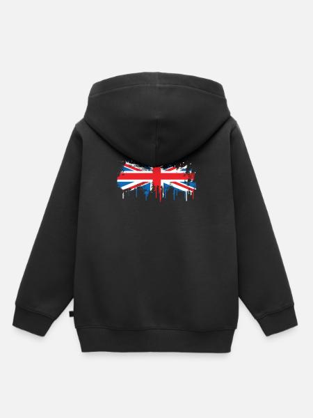 Flag melts flowing fresh color gift - Kids Premium Organic Hoodie - black