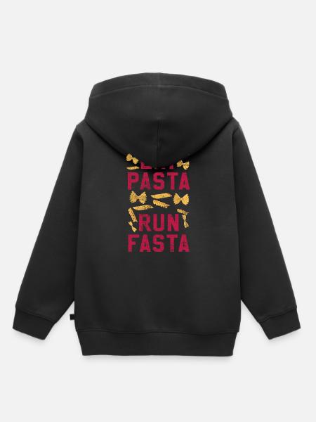 Pasta Spruch - Kinder Premium Organic Hoodie - Schwarz