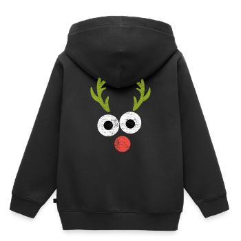 Rennes Rudolph avec le nez rouge - Sweat Premium à capuche enfant bio - noir - Dos - AI Model Kid Male (0cm)