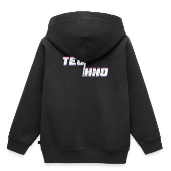 Techno Music Minimal House - Sweat Premium à capuche enfant bio - noir - Dos - AI Model Kid Male (0cm)