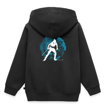 Biathlon Biathlete Schießen Langlauf - Kinder Premium Organic Hoodie - Schwarz - Hinten - AI Model Kid Male (0cm)