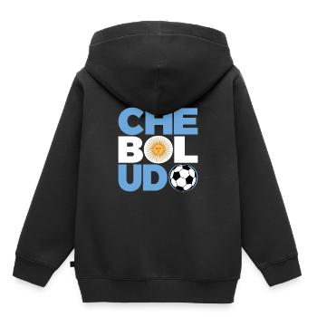 Che Boludo Cadeau Drôle Football Argentine Football - Sweat Premium à capuche enfant bio - noir - Dos - AI Model Kid Male (0cm)
