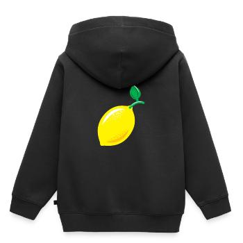 Cadeau citron citron vert aigre - Sweat Premium à capuche enfant bio - noir - Dos - AI Model Kid Male (0cm)