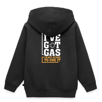 J'ai du gaz - Sweat Premium à capuche enfant bio - noir - Dos - AI Model Kid Male (0cm)