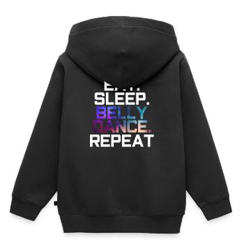 danse du ventre - Sweat Premium à capuche enfant bio - noir - Dos - AI Model Kid Male (0cm)