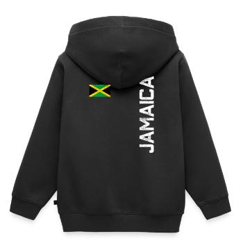 Jamaica - Kinder Premium Organic Hoodie - Schwarz - Hinten - AI Model Kid Male (0cm)