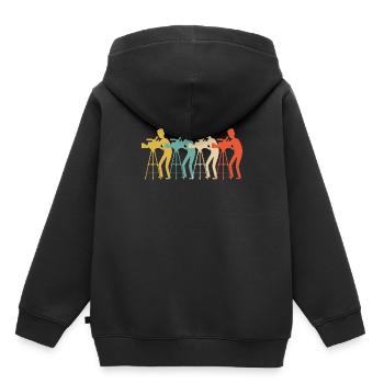 camera operator - Kids Premium Organic Hoodie - black - Back - AI Model Kid Male (0cm)