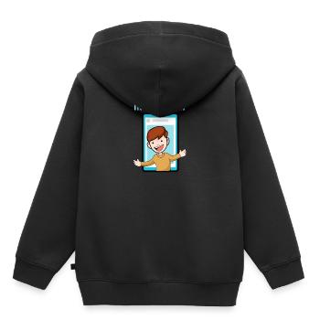 Youtuber und Influencer T-Shirt Geschenkidee - Kinder Premium Organic Hoodie - Schwarz - Hinten - AI Model Kid Male (0cm)