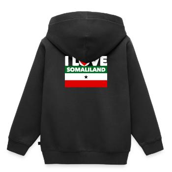 I love somaliland - Kinder Premium Organic Hoodie - Schwarz - Hinten - AI Model Kid Male (0cm)