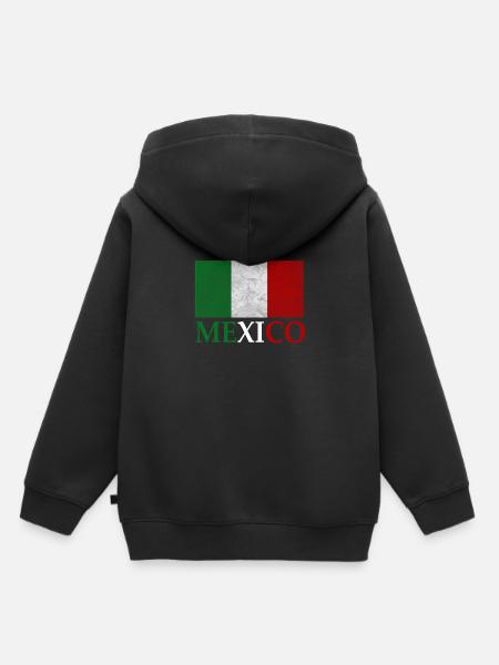 Mexico Flagge Spanien Geschenk - Kinder Premium Organic Hoodie - Schwarz